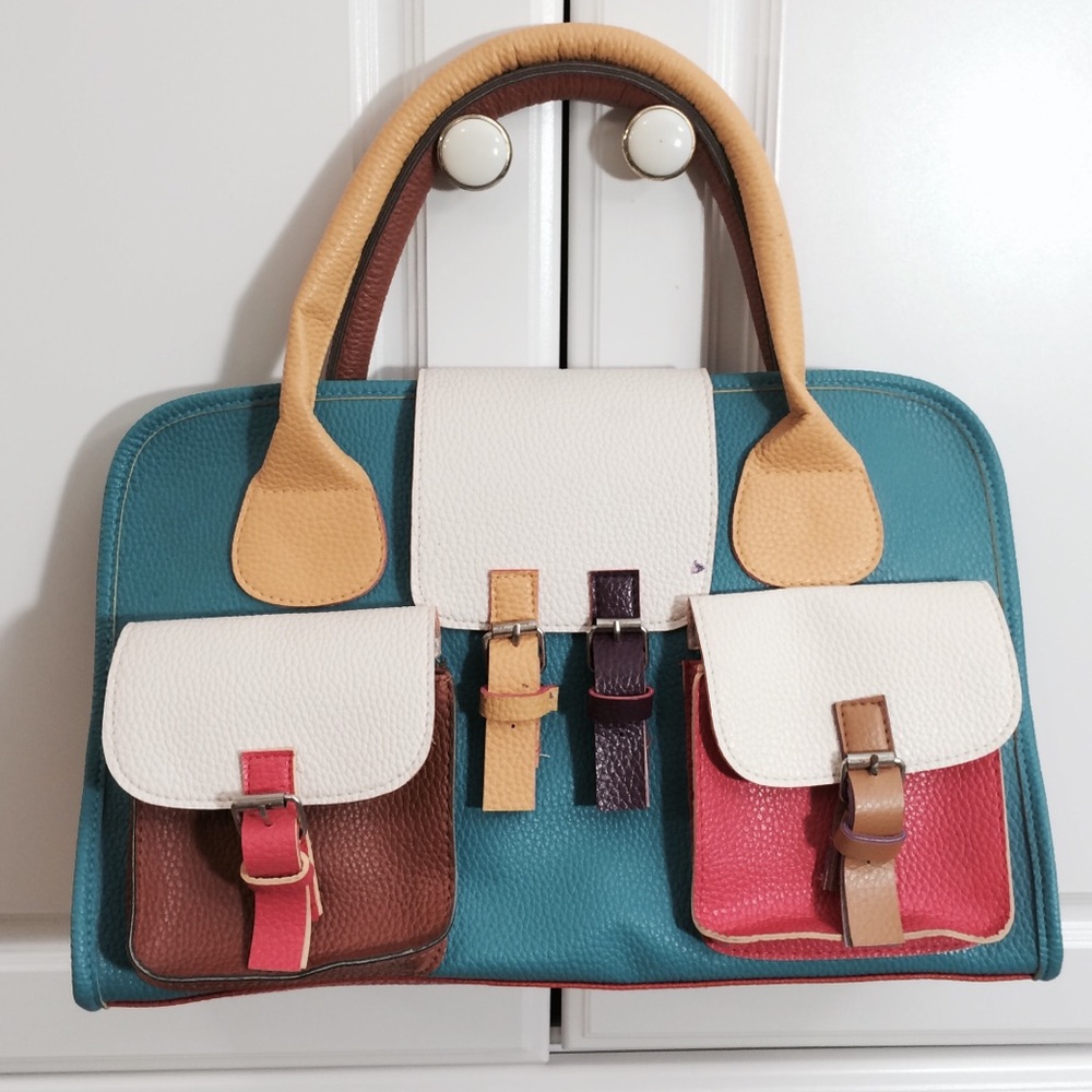 Fun colorblock handbag